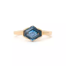 1.47 ct Hexagonal Montana Sapphire Solitaire