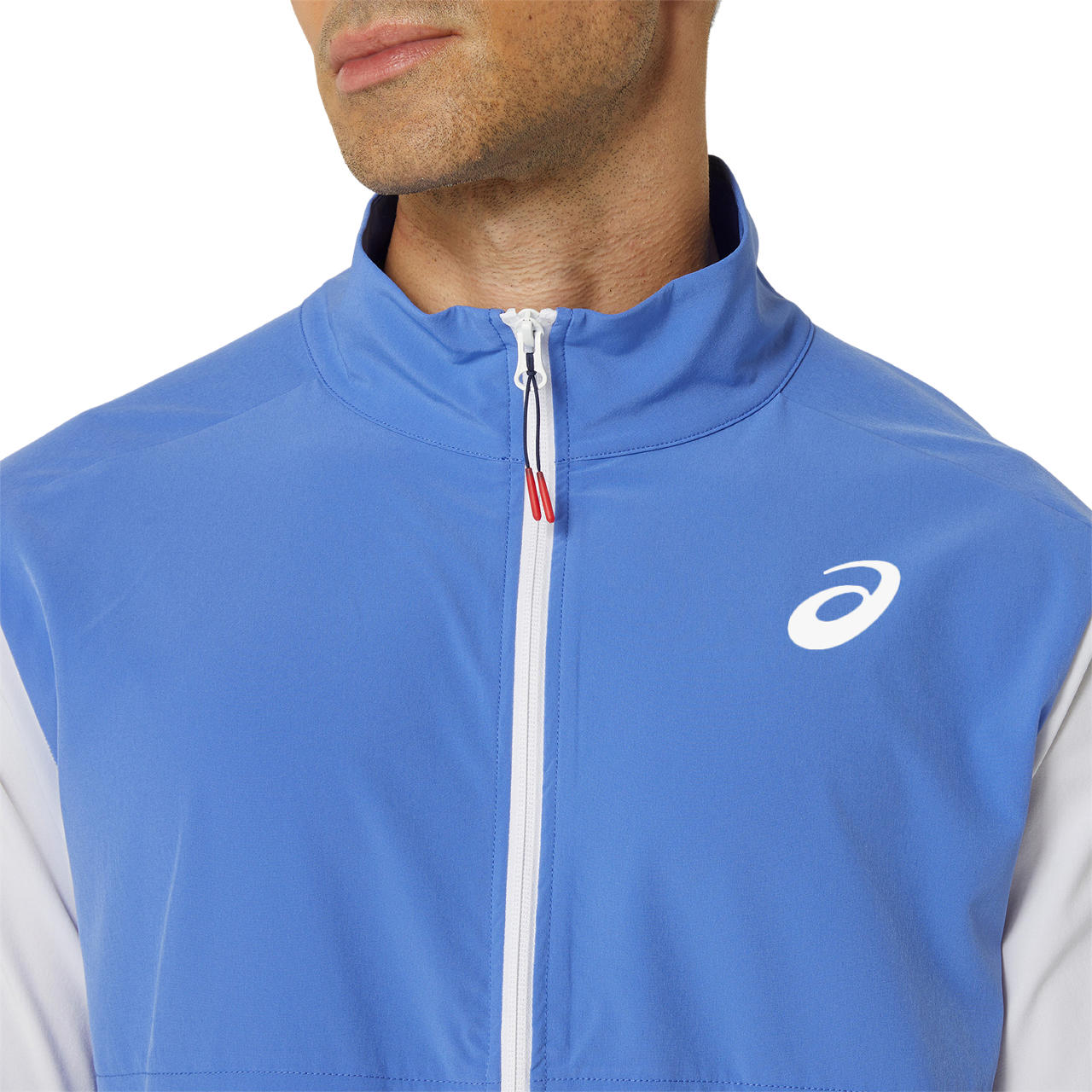 Asics Jacket Match Heren Sapphire Blauw Wit