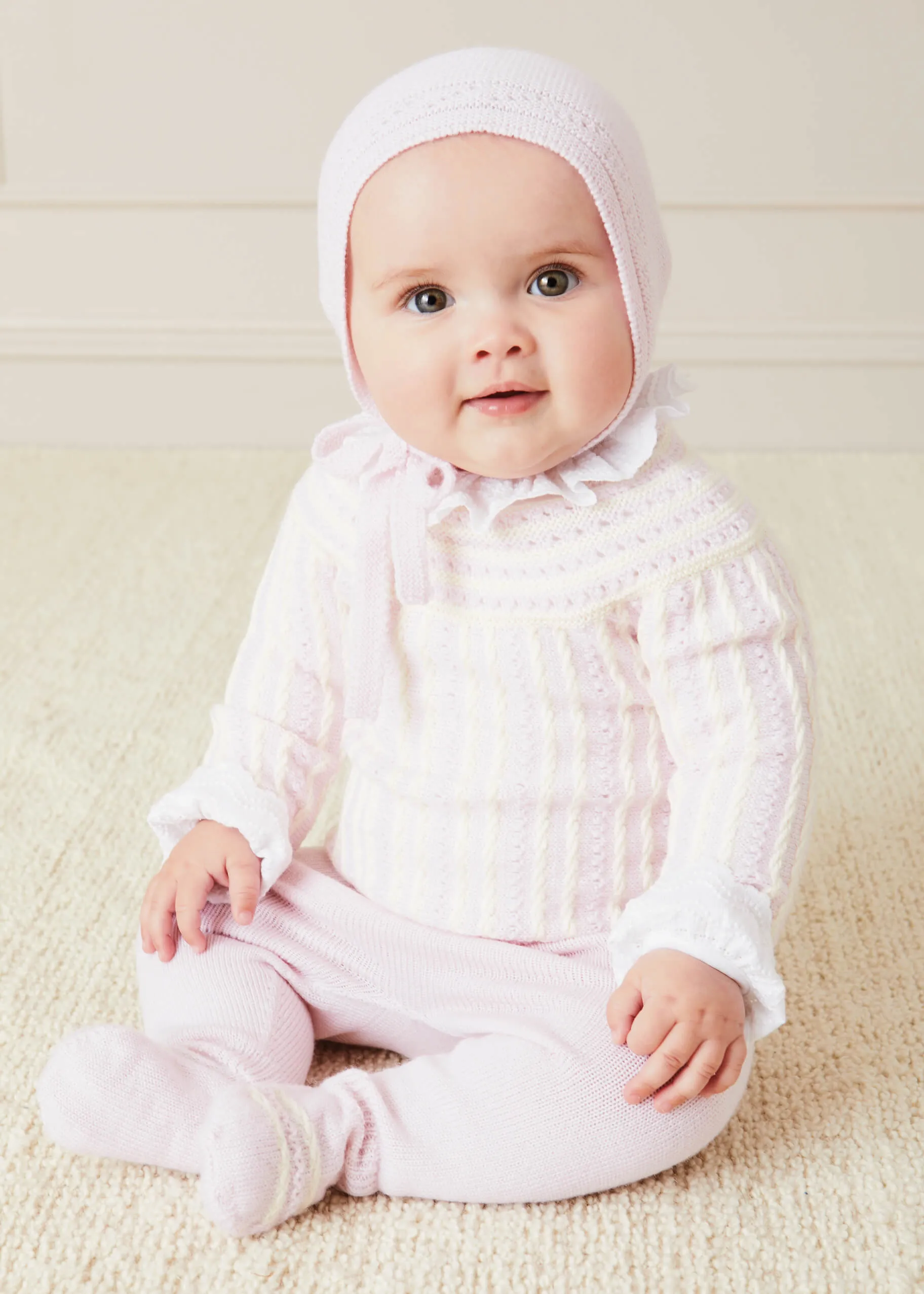 Baby Bonnet In Pink (S-L)