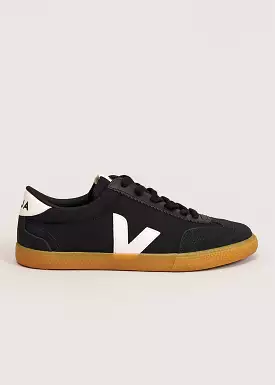 Black White Natural Volley Canvas Sneakers