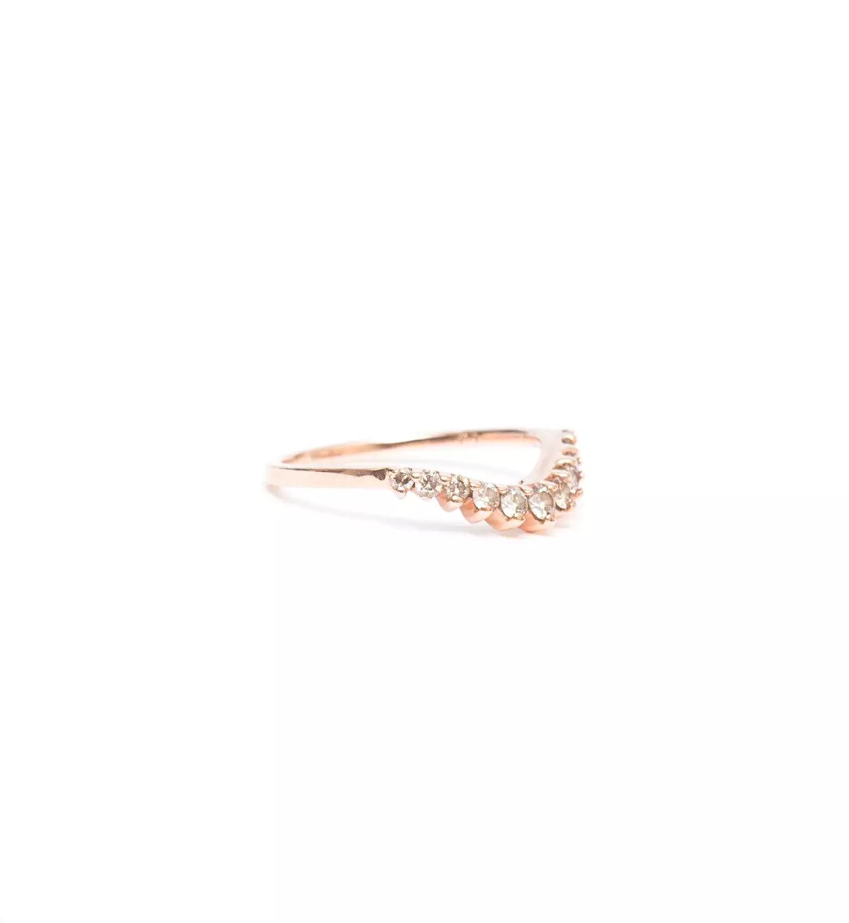 Champagne Diamond Tiara Curve Band