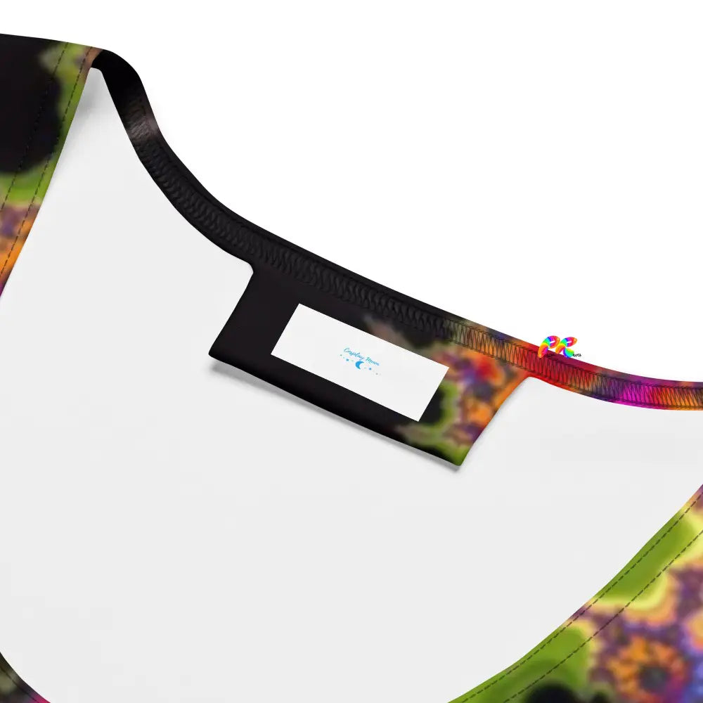 Colorful Fractal Sleeveless Crop Top