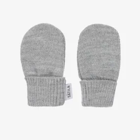 Grey Trixie Knitted Baby Mittens