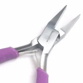 Heavy Duty Wide 6mm Flat Nose Pliers, Purple Foam Cushion Grips, Beadsmith Brand, #PLW16W