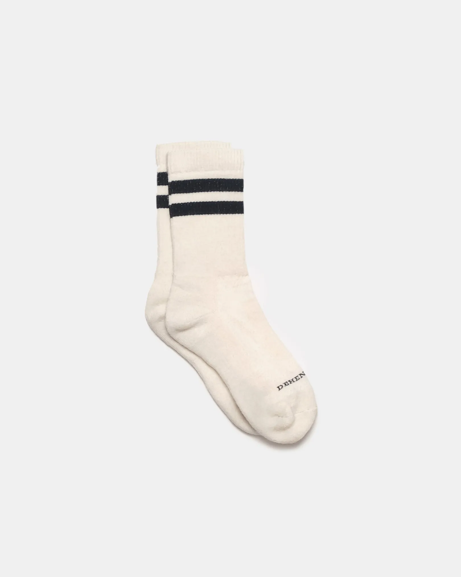 Heavy Duty Wool Socks - Off White Charcoal