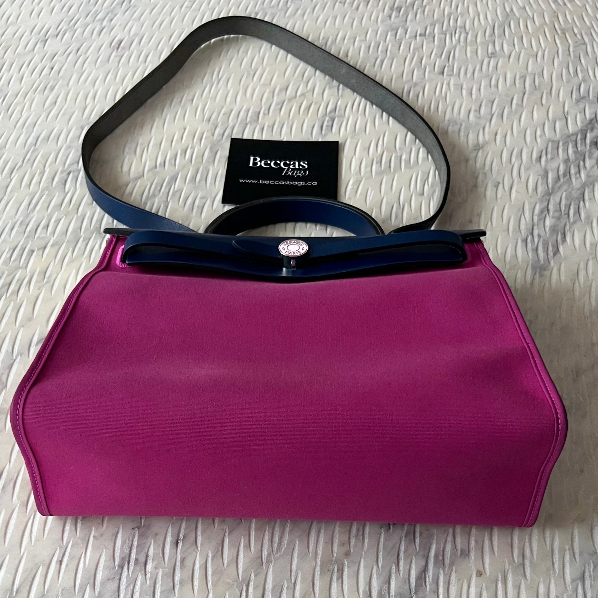 Hermes Two-Tone Blue Sapphire Magnolia Herbag 31