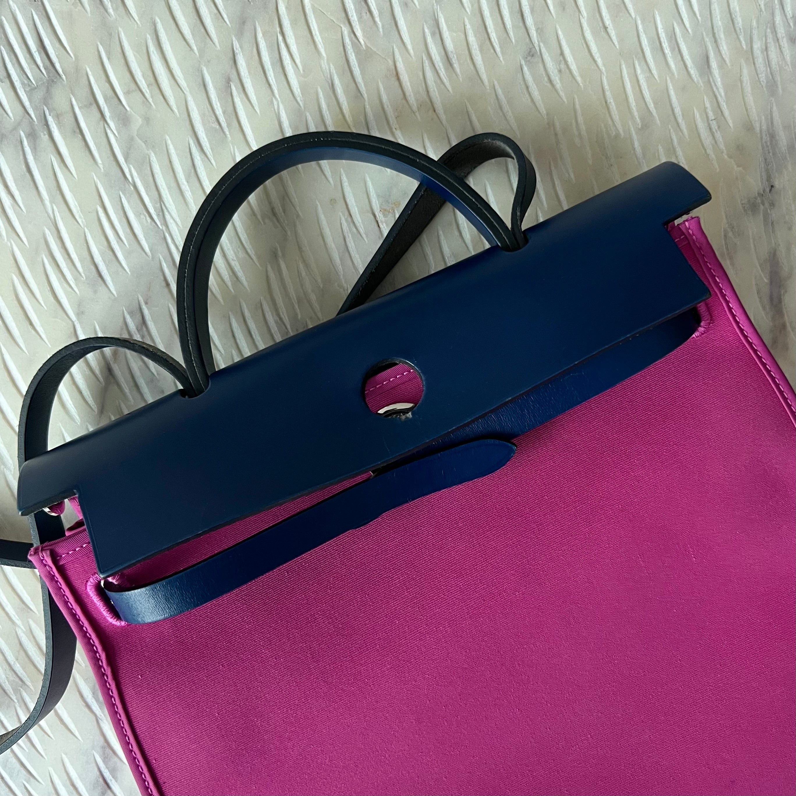 Hermes Two-Tone Blue Sapphire Magnolia Herbag 31