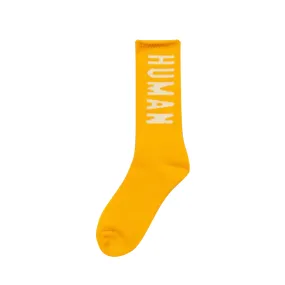 HUMAN MADEHM LOGO SOCKS - YELLOW