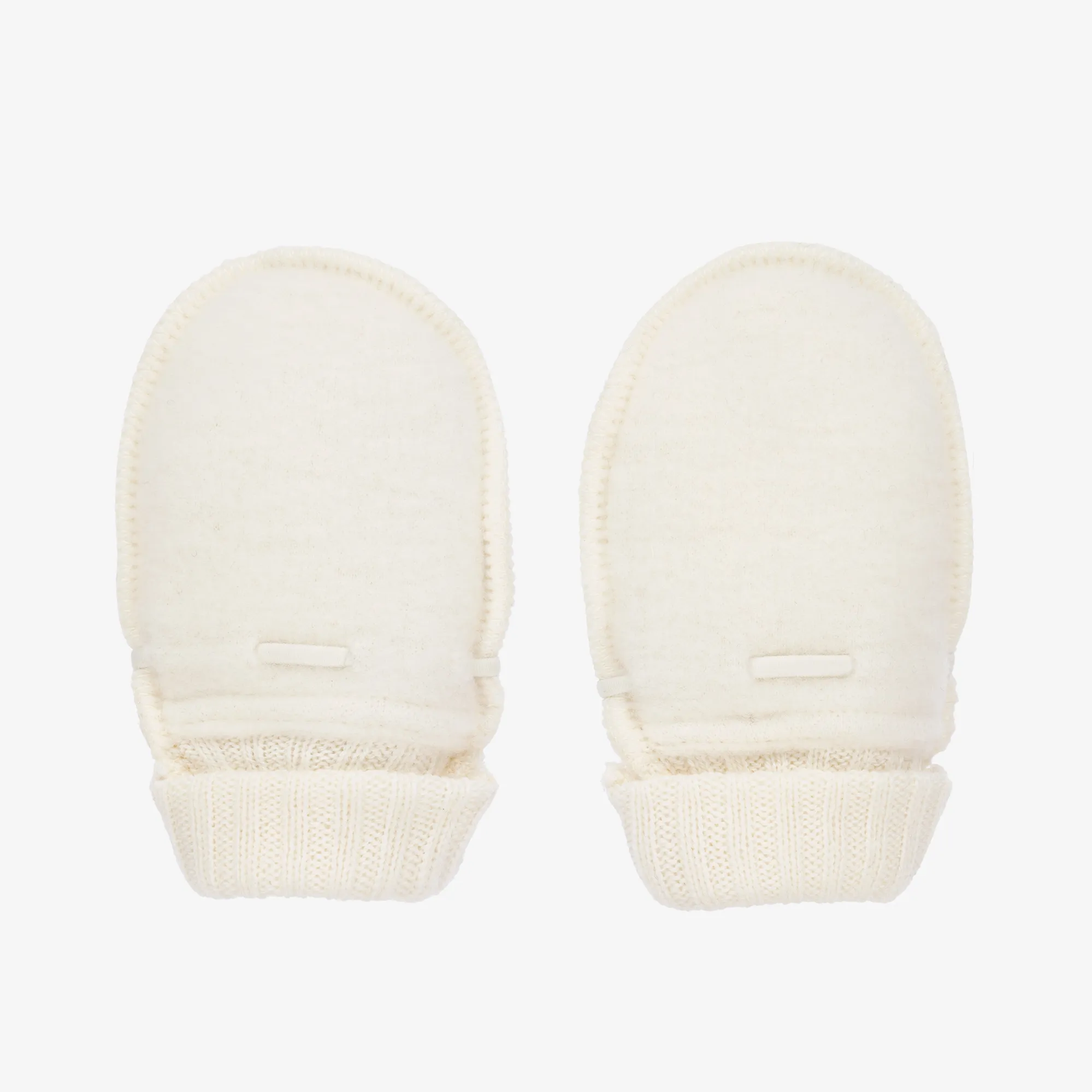 Ivory Merino Wool Baby Mittens