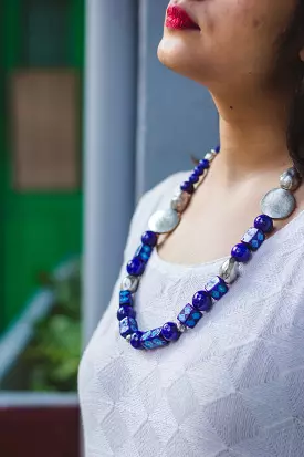 Kaisori Blue Pottery Toffee neckpiece