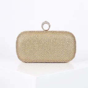 Kirstie Gold Rhinestone Clutch