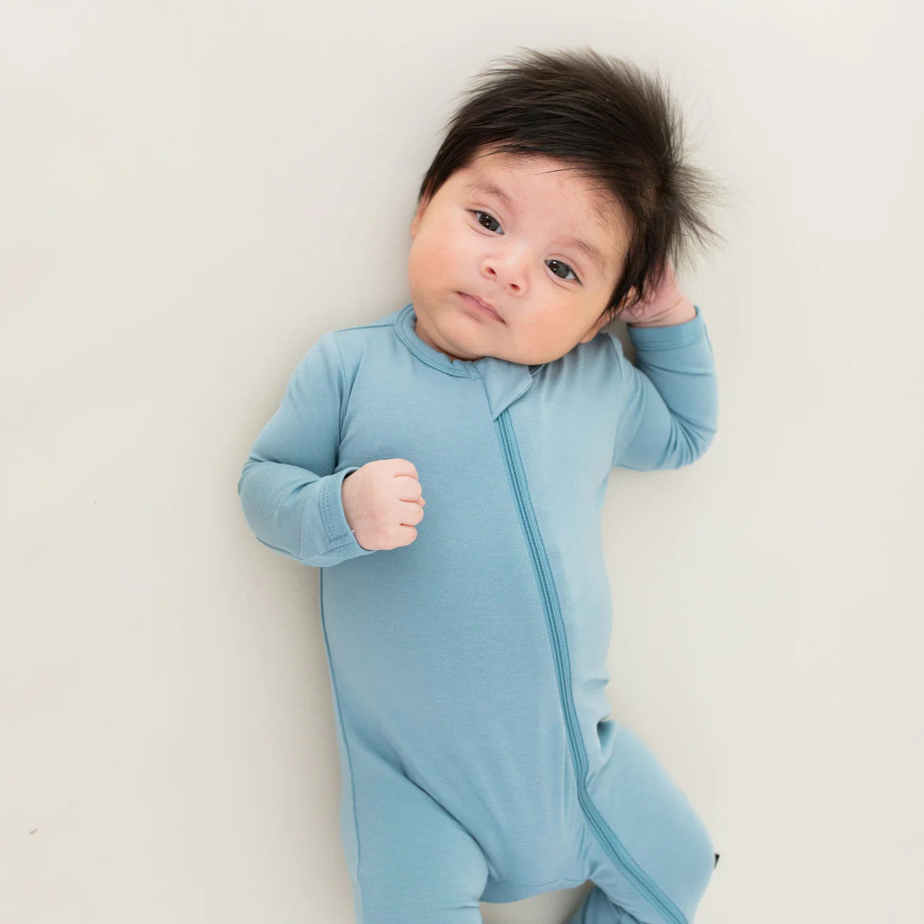 Kyte Baby - Zippered Romper in Dusty Blue