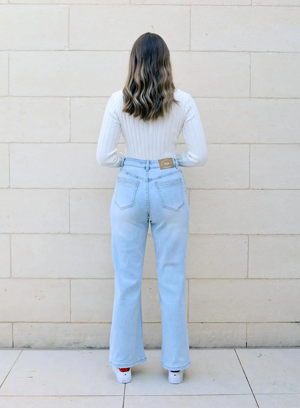 Liv Wide Leg Stretch Jean-LIGHT BLUE