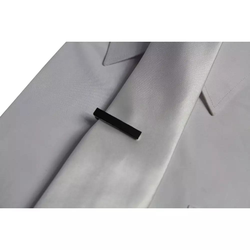 Mens Dark Brown Wooden Tie Clip Clasp