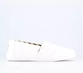 Mens Toms Classic Alpargata White Recycled Cotton Canvas