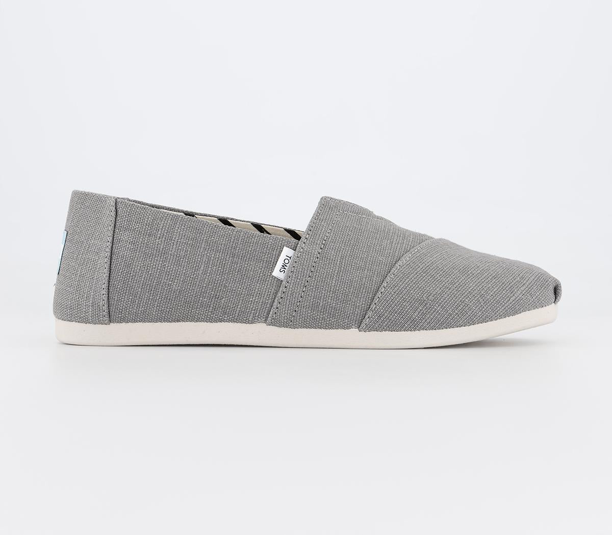 Mens Toms Toms Classic Alpargata Cement Heritage Canvas Uk Size 8