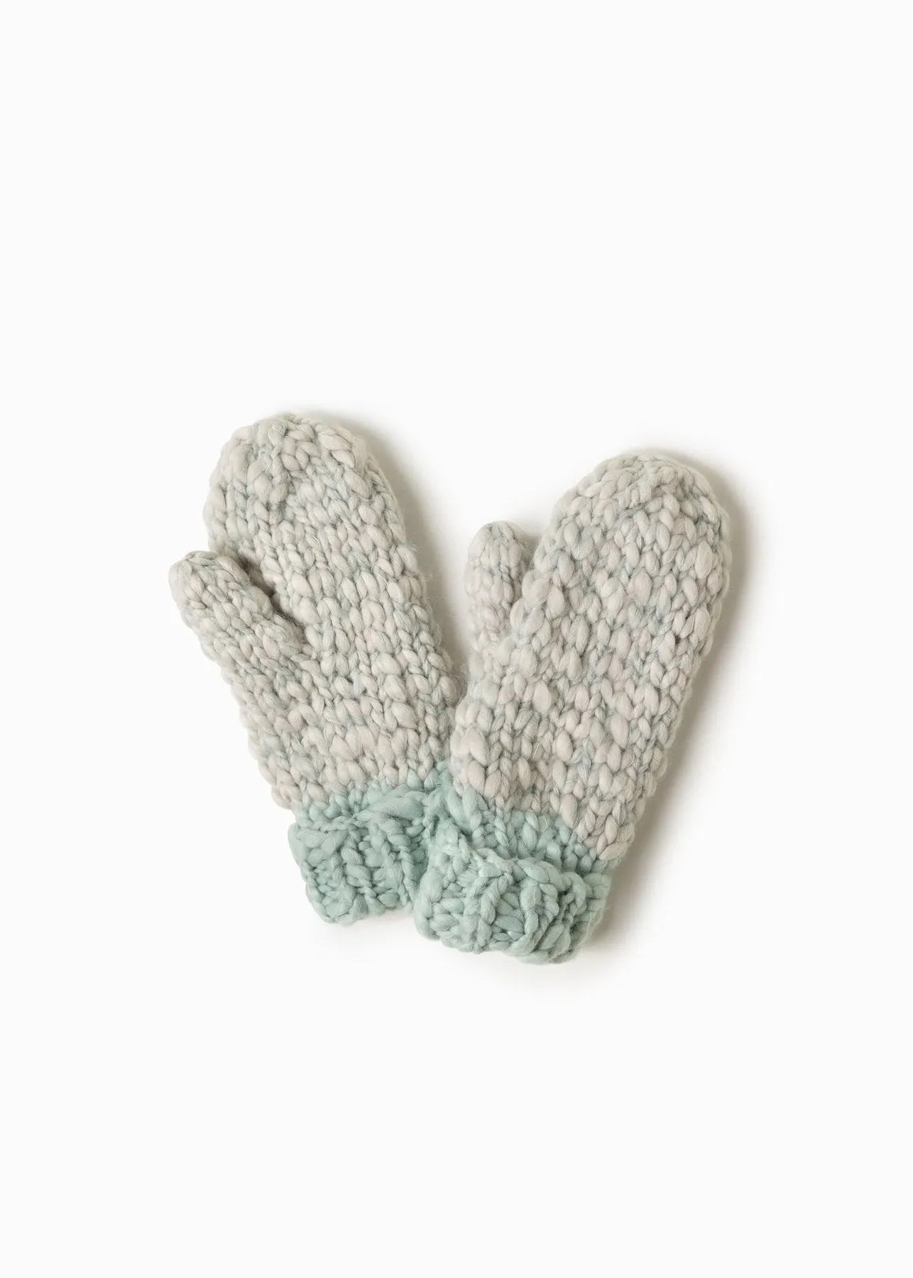 Mint Mango Yarn Mittens