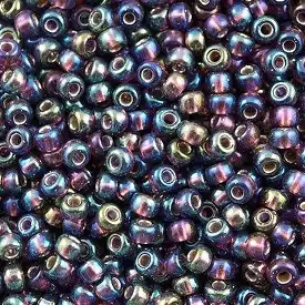 Miyuki Boncuk, MiyukiRoundBeads 6/0-1013Silver Lined Dark Smoky Amethyst AB