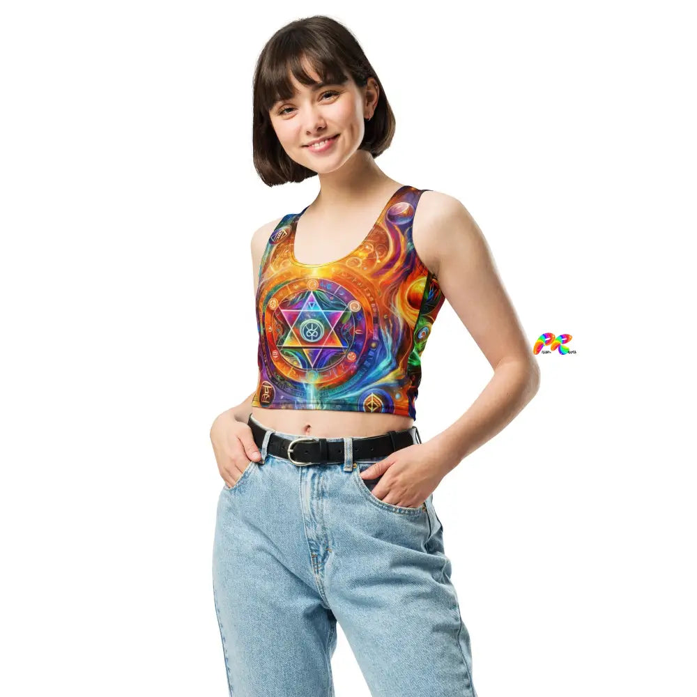 Mystical Spectrum Rave Crop Top