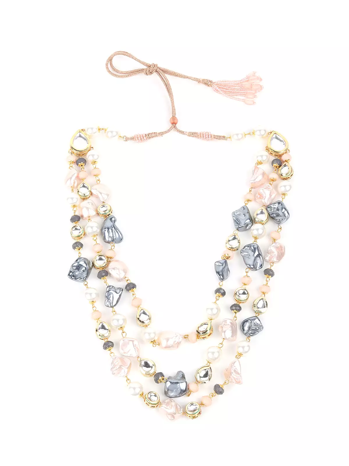 Odette Multicolor Layered Long Neckpiece For Women