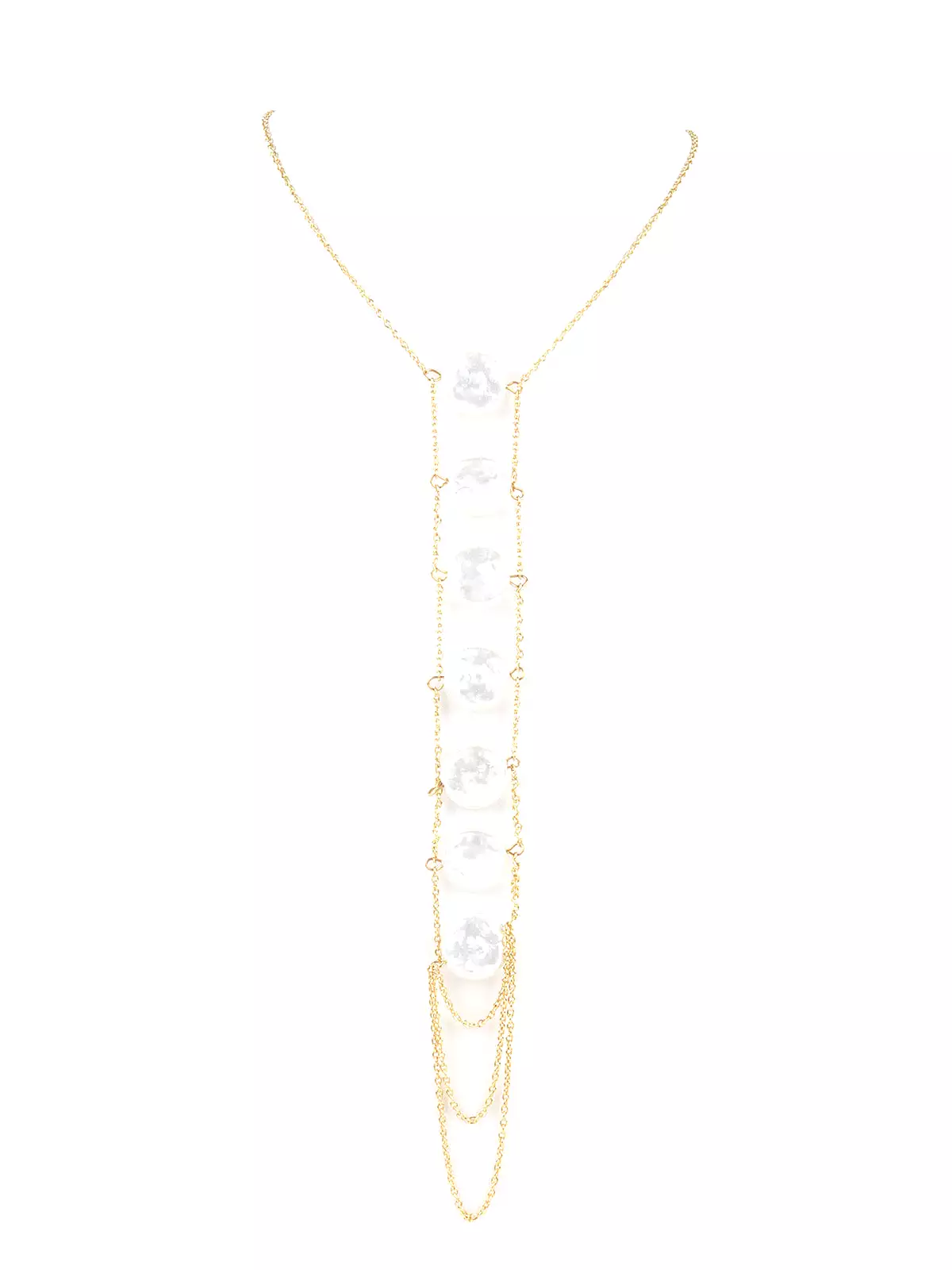 Odette White Mid Length Neckpiece For Women