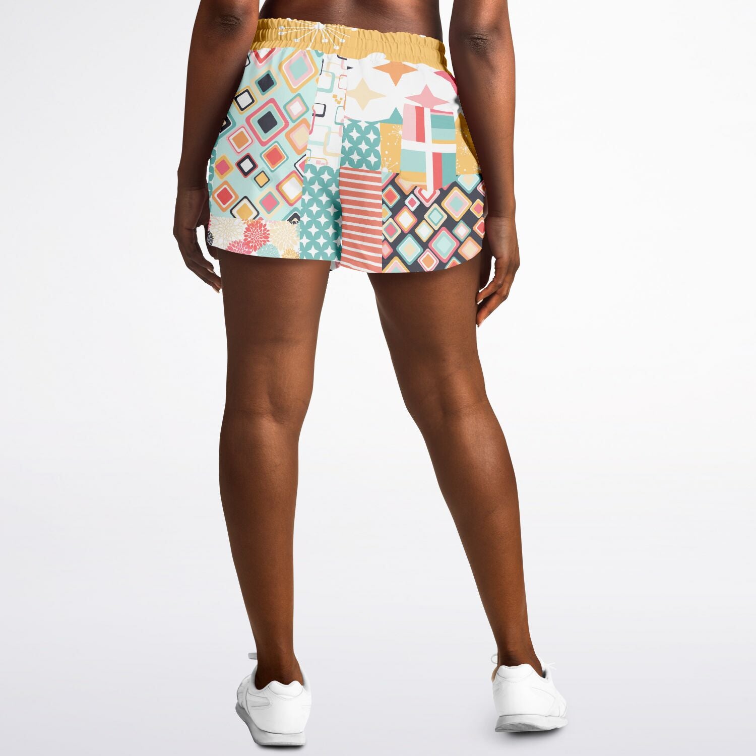 Old Miami Geo Patchwork Running Shorts