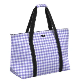 On Holiday Extra-Large Shoulder Bag - Amethyst & White Check