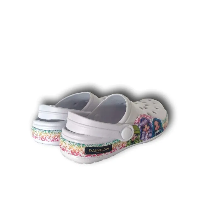 Rainbow High RMP9203 Clogs Sabot Bambina Mare Piscina Casa Bianco