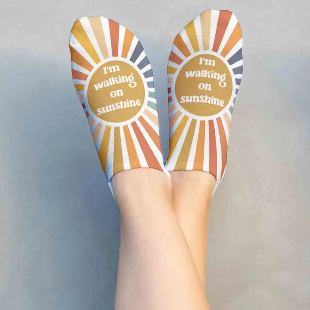 Self Affirmation Socks - Walking on Sunshine No Show Socks