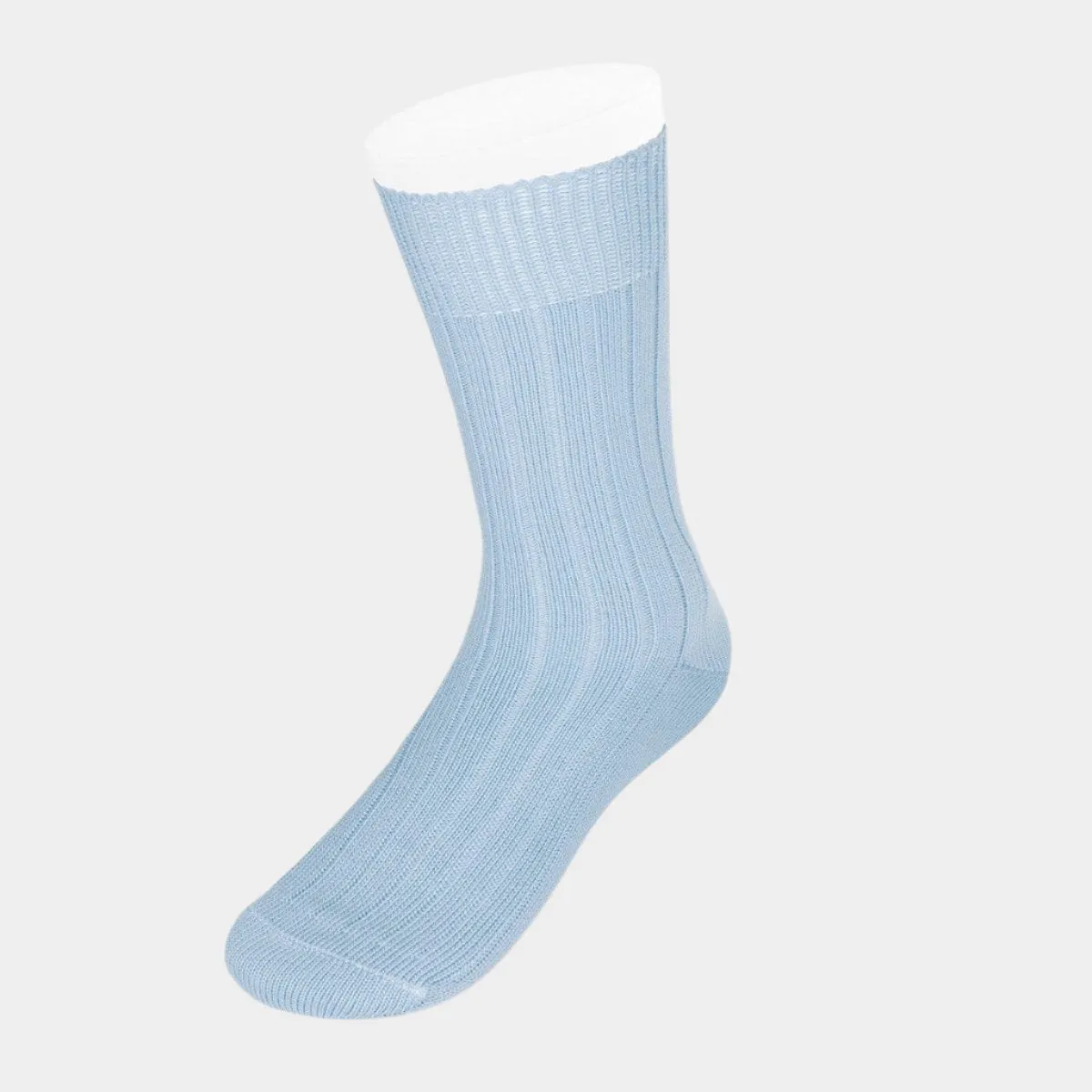 Short Pale Blue Heavy Sports Wool Socks