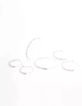 Silver Twisted Hoop Earring 3-Pack