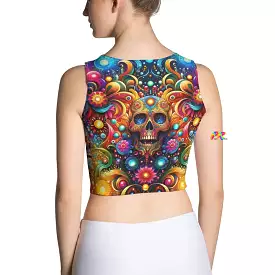 Skull Light Fantasia Rave Crop Top