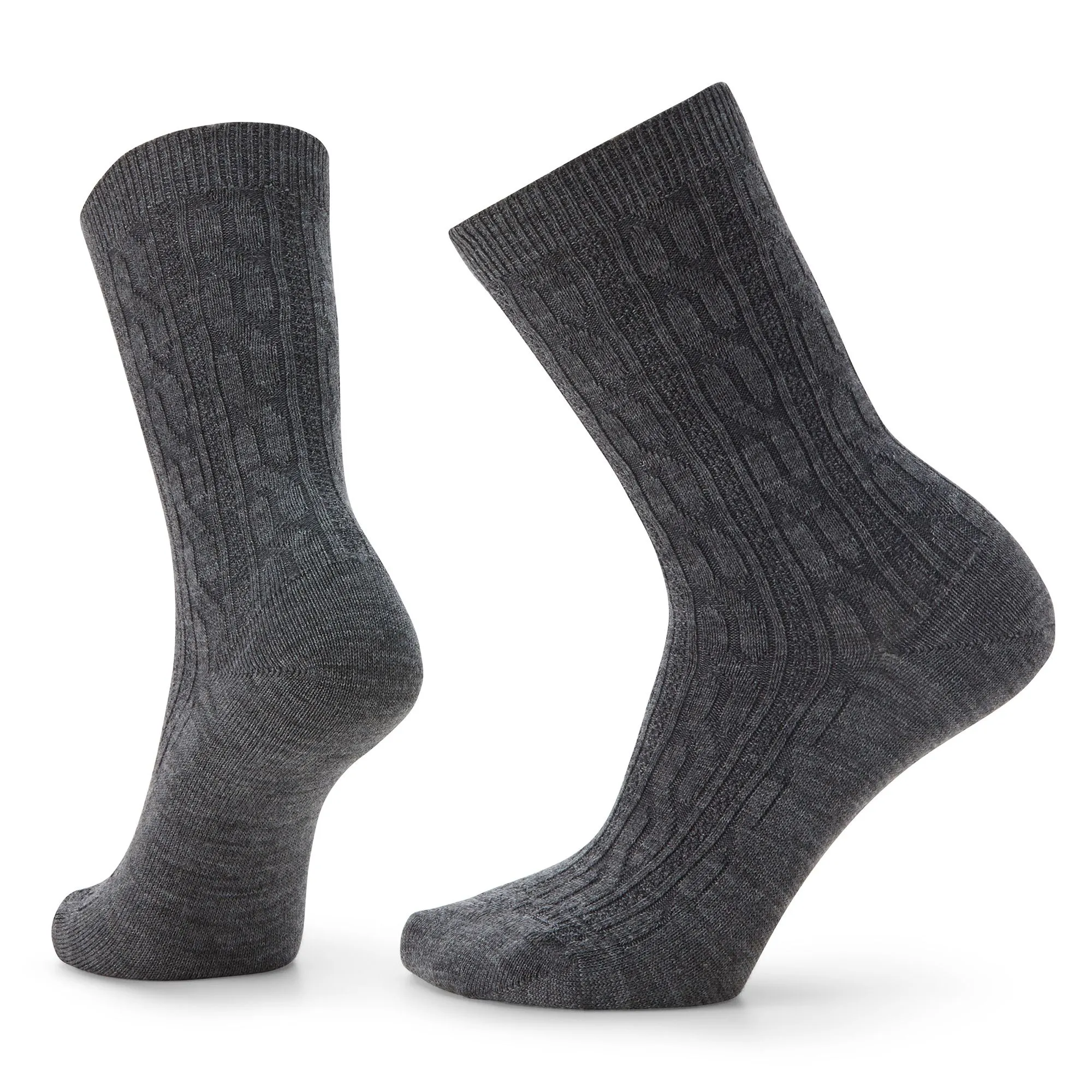 Smartwool Everyday Lifestyle Cable Crew Socks In Medium Grey