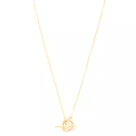 Sodajo Gold Dipped Brass Toggle Clasp Necklace