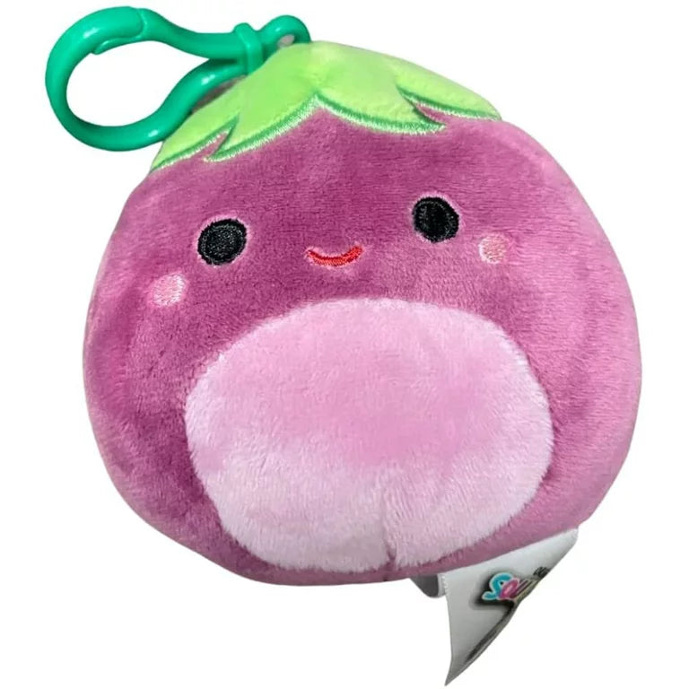 Squishmallows 3.5 Glena The Eggplant Clip