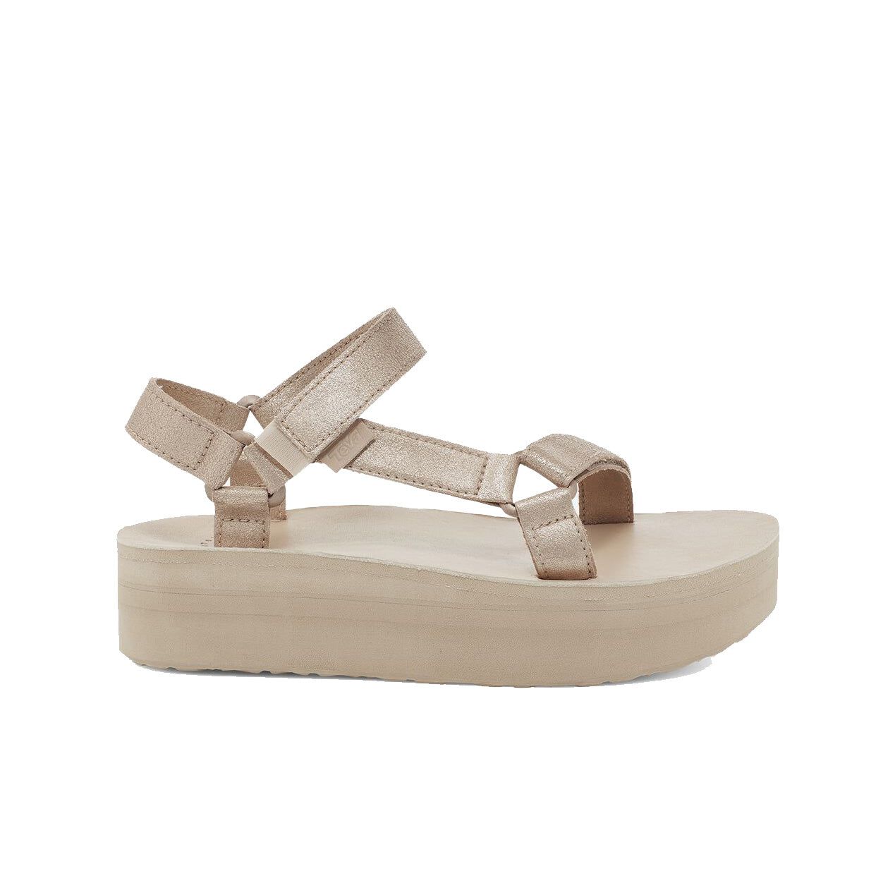 Teva Flatform Universal Leather Metallic Champagne  