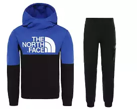 The North Face Junior South Peak Hooded Tracksuit Black Blue