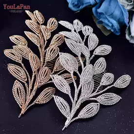 TOPQUEEN HP452 Bridal Tiara Wedding Comb Hair Accessories Crystal Women Headpiece with Comb Rhinestone Pageant Headdresses - S46