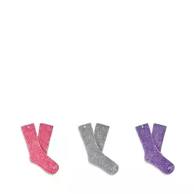 UGG Leda Sparkle Sock 3 Pack 1123776 (Pink Meadow / Metal Grey / Wild Indigo)