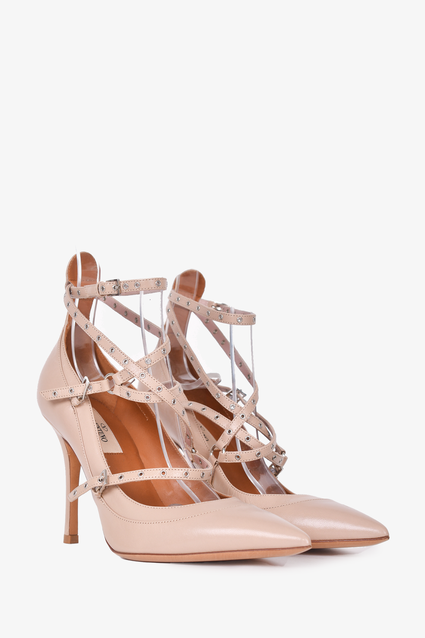 Valentino Beige Leather Rockstud Pumps Size 36.5