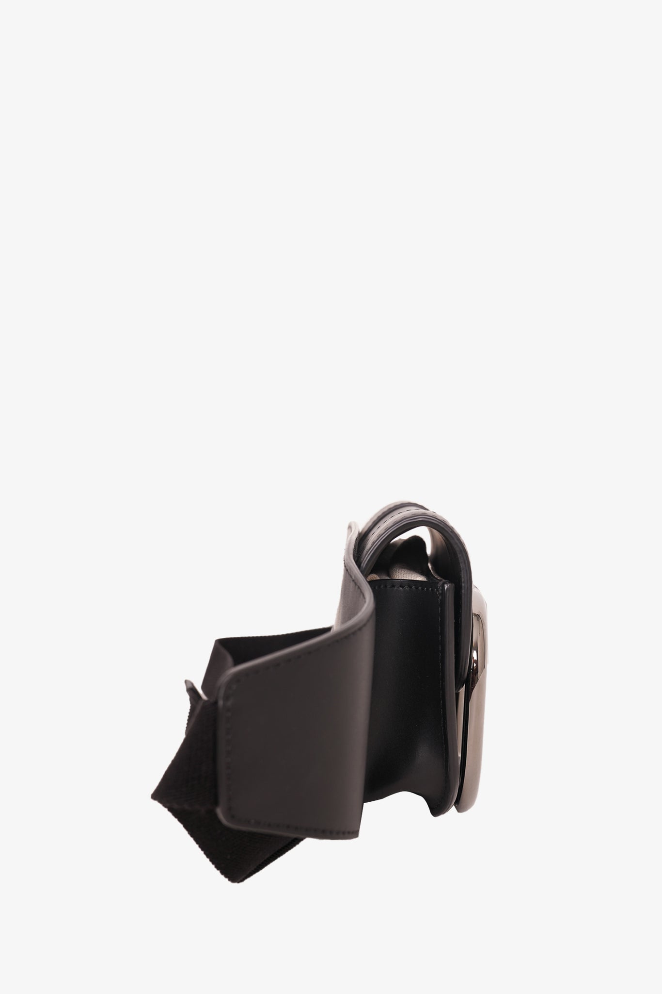 Valentino Black Leather 'Supervee' Belt Bag