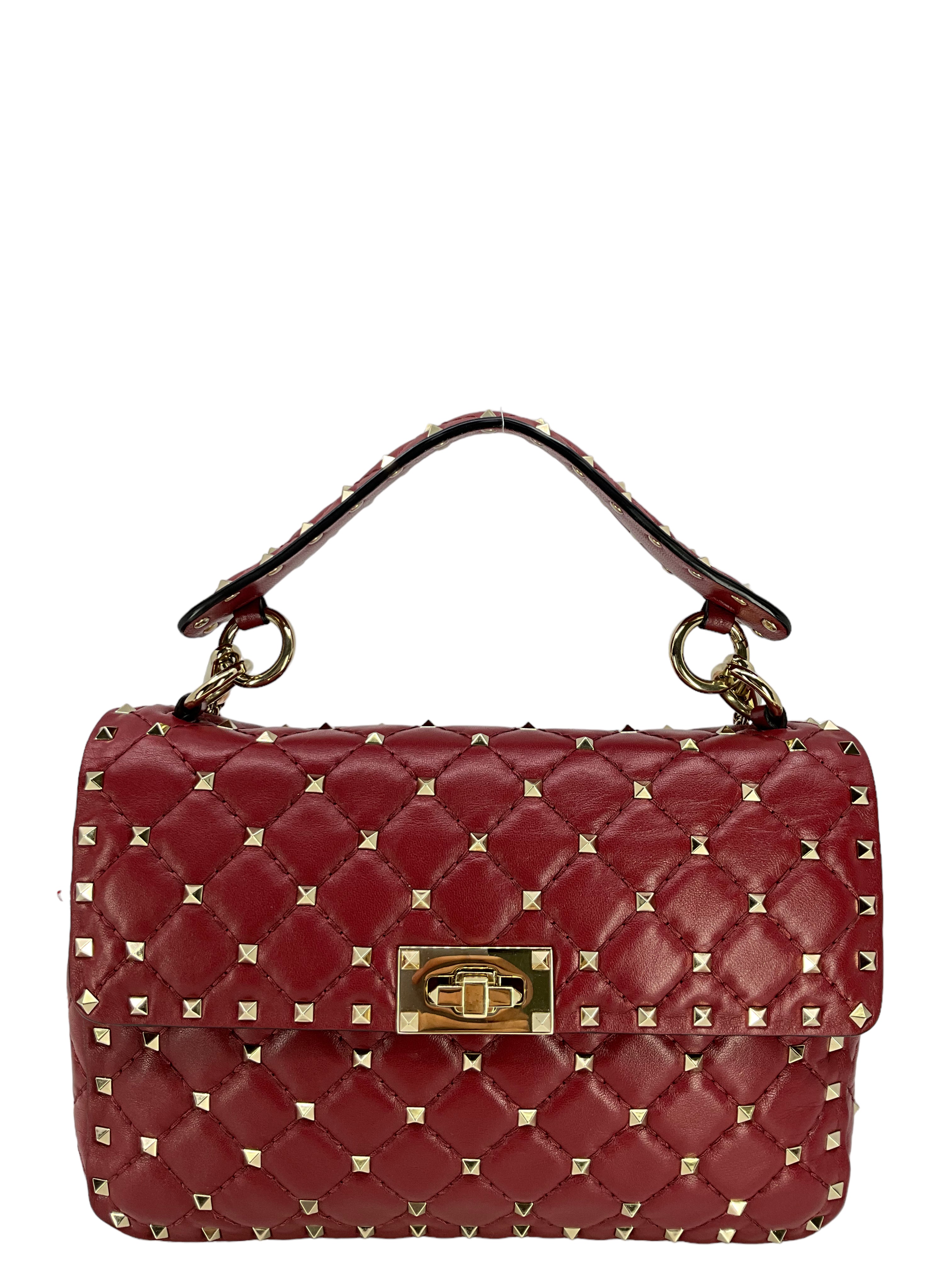 Valentino Nappa Medium Rockstud Spike Shoulder Bag