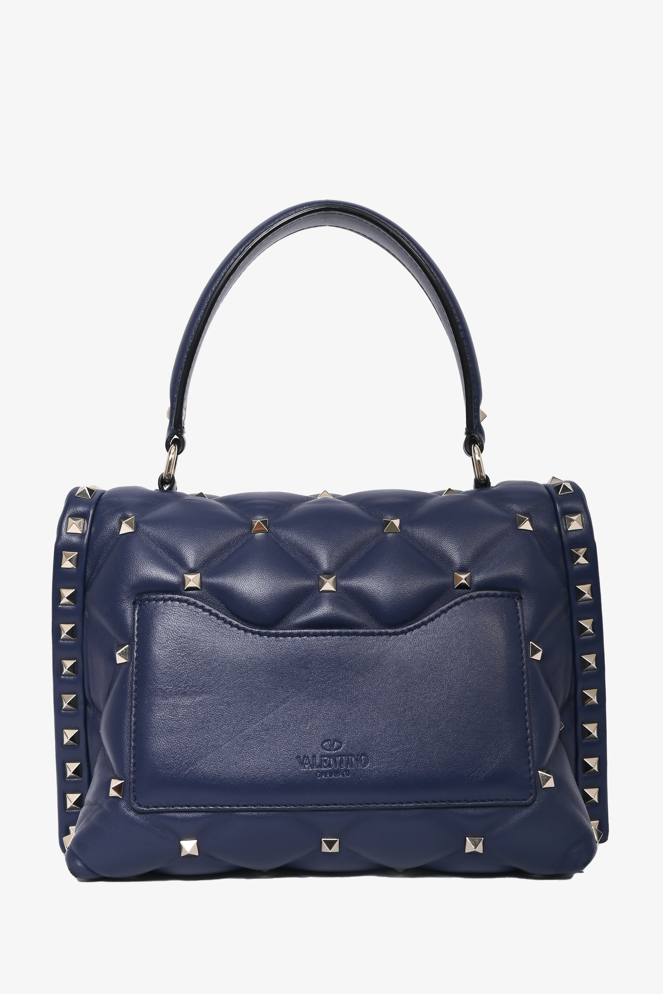 Valentino Navy Blue VLTN Printed Candystud Bag