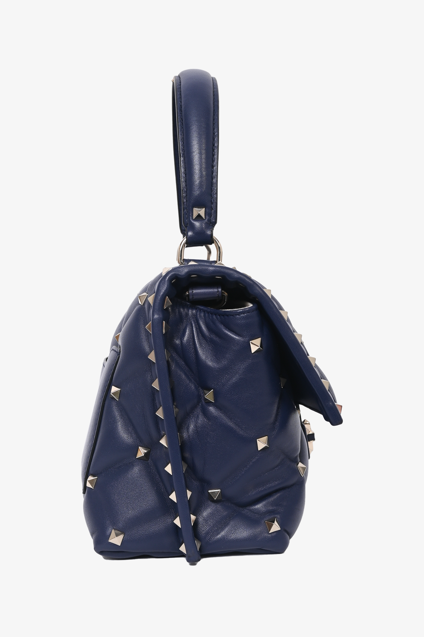 Valentino Navy Blue VLTN Printed Candystud Bag