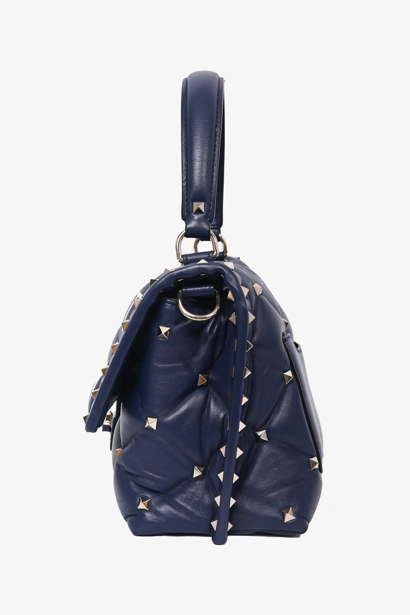 Valentino Navy Blue VLTN Printed Candystud Bag