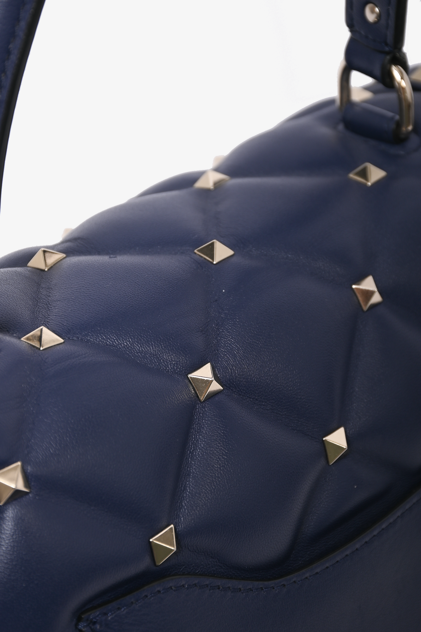 Valentino Navy Blue VLTN Printed Candystud Bag