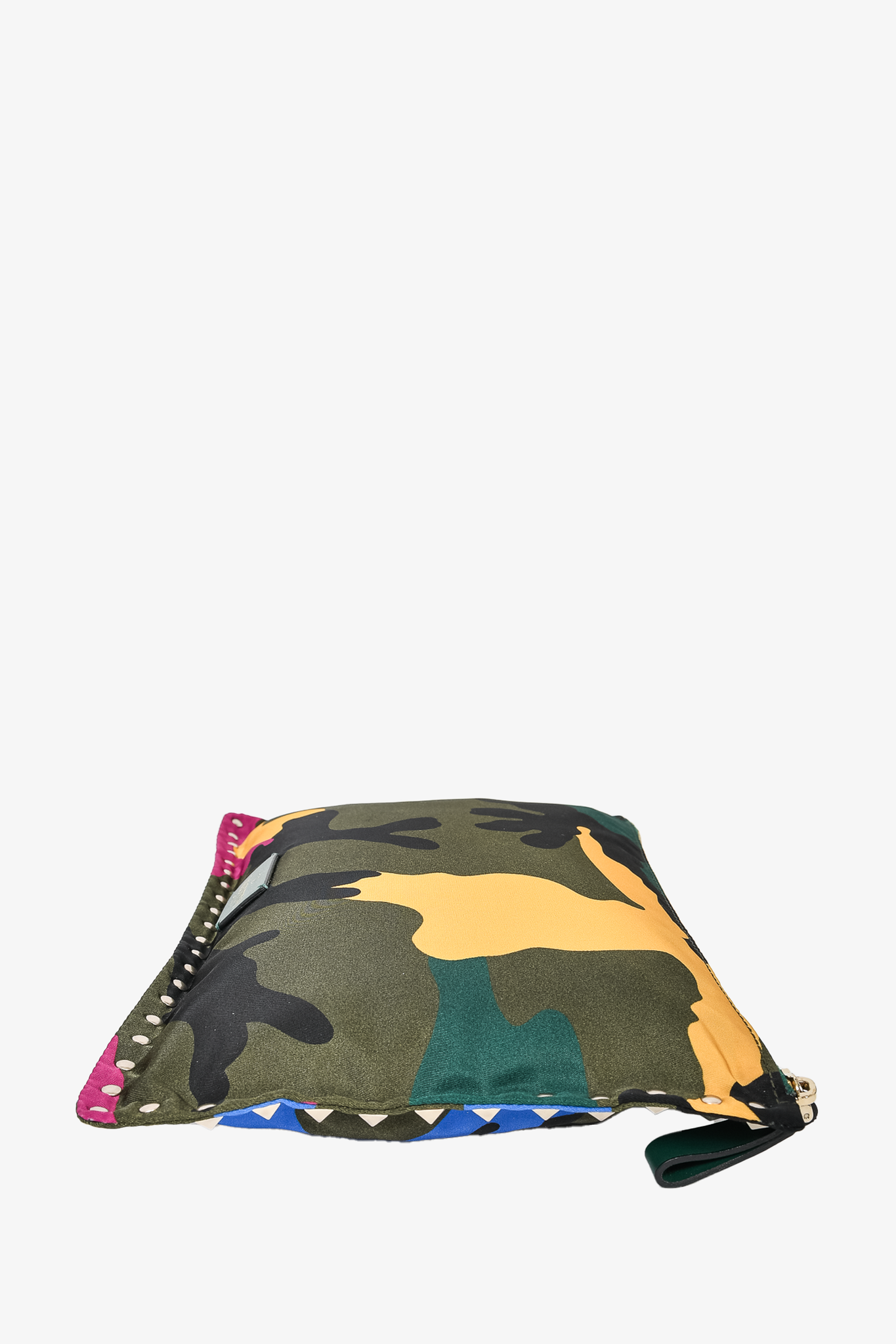 Valentino Nylon Multicolour Camouflage Rockstud Pouch