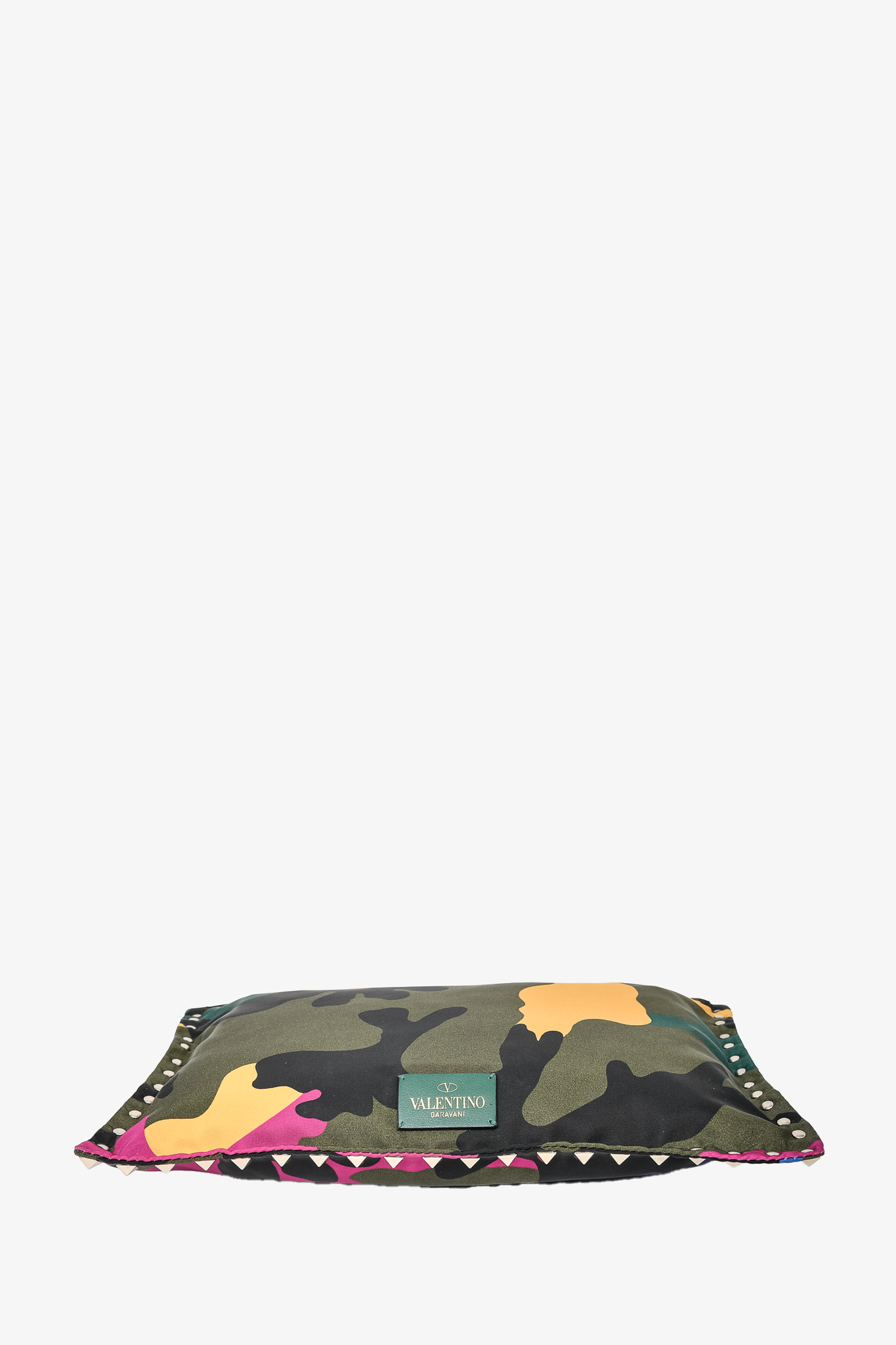 Valentino Nylon Multicolour Camouflage Rockstud Pouch