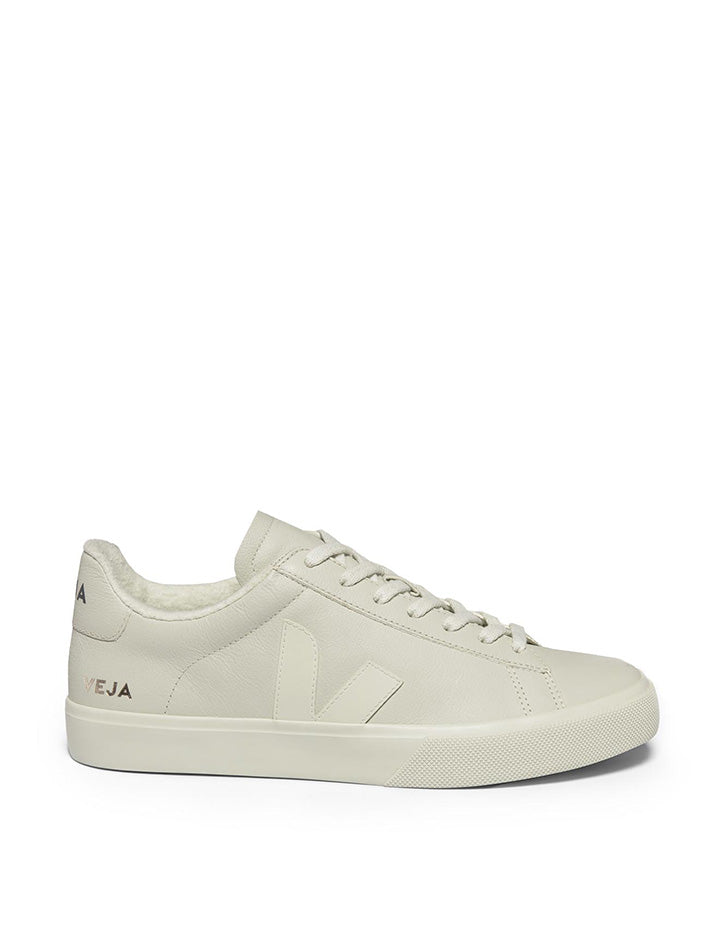 Veja Womens Campo Fured Chromefree Leather Trainer Full Pierre