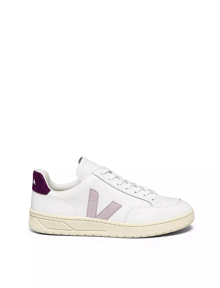 Veja Womens V-12 Extra White Parme Magenta Trainer